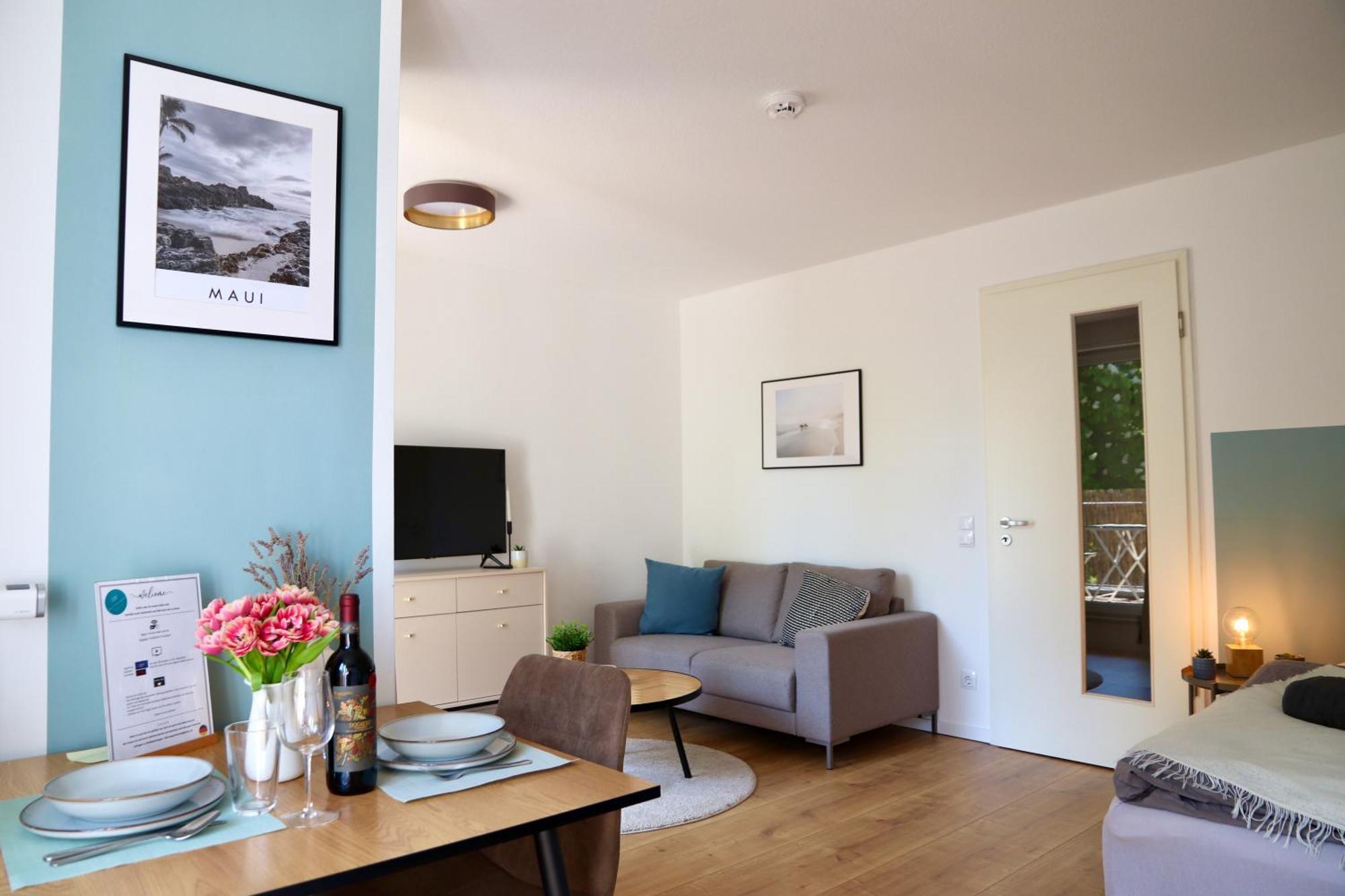 Gemuetliches 1R Apartment Mit Balkon, Parking, Tv Streaming Magdeburg Bagian luar foto
